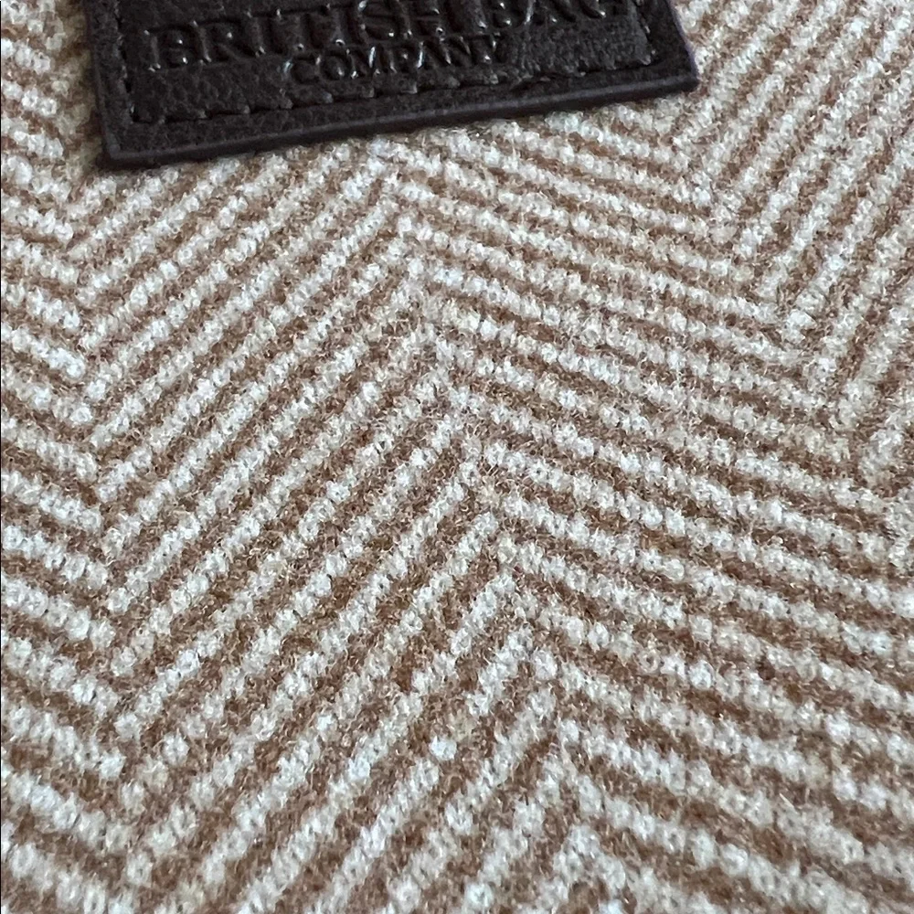 British Bag Company Tan and Brown Purse and Wallet Set Herringbone Wool NWOT